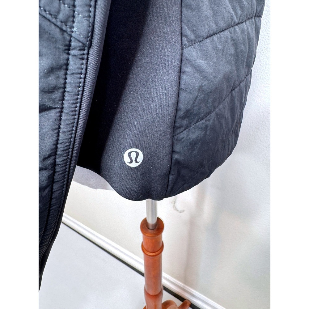LULULEMON Another Mile Full Zip Womens Jacket NO Hood 8 Black Primaloft Outdoor - Picture 8 of 11